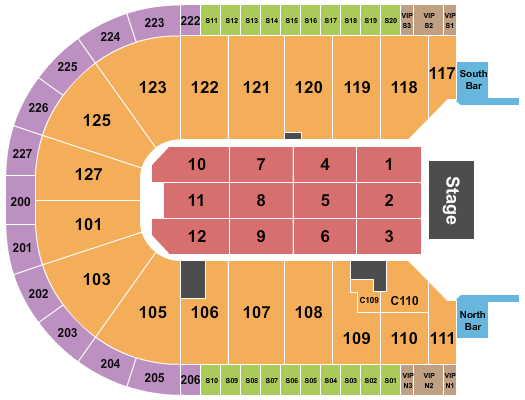 Acrisure Arena Ana Gabriel Seating Chart